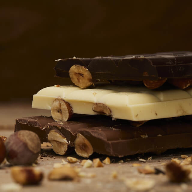 La nostra selezione di cioccolato alle nocciole